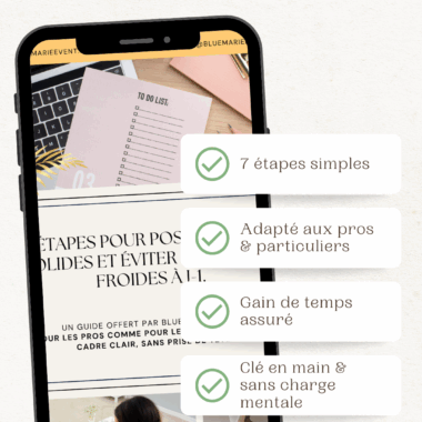 Workbook gratuit – Les 7 étapes pour organiser un événement sans stress
